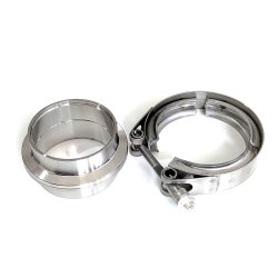 Rustfri V-band 2" med flanger