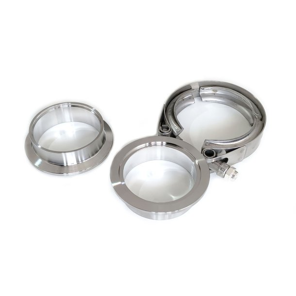 Rustfri V-band 2" med flanger