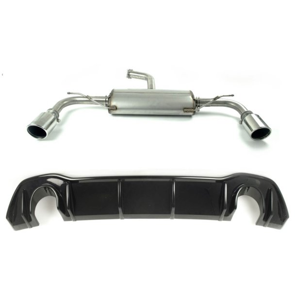 Rustfri sportsbagpotte VW Golf VIII 1,5 TSI + diffusor